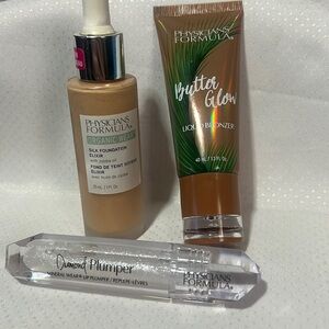 Physicians Formula Bundle Butter Glow Bronzer Silk Foundation Diamond Plumper